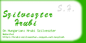 szilveszter hrubi business card